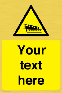 Custom warning grounding narrow boat on lock cill